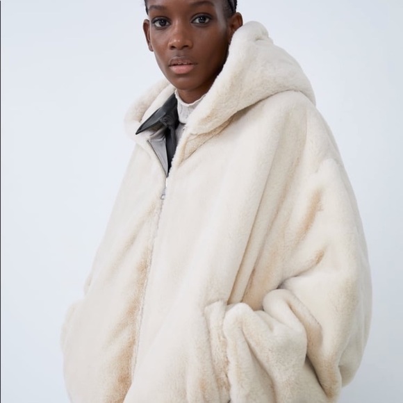 zara reversible fur bomber jacket